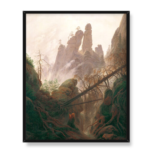 Caspar David Friedrich Skalisty krajobraz w Górach Piaskowcowych 40x50