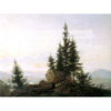 Caspar David Friedrich Widok na dolinę Łaby — produkt cyfrowy do pobrania