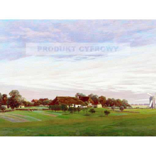 Caspar David Friedrich Wiejski krajobraz — produkt cyfrowy do pobrania