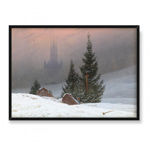 Caspar David Friedrich Zimowy krajobraz 70x50