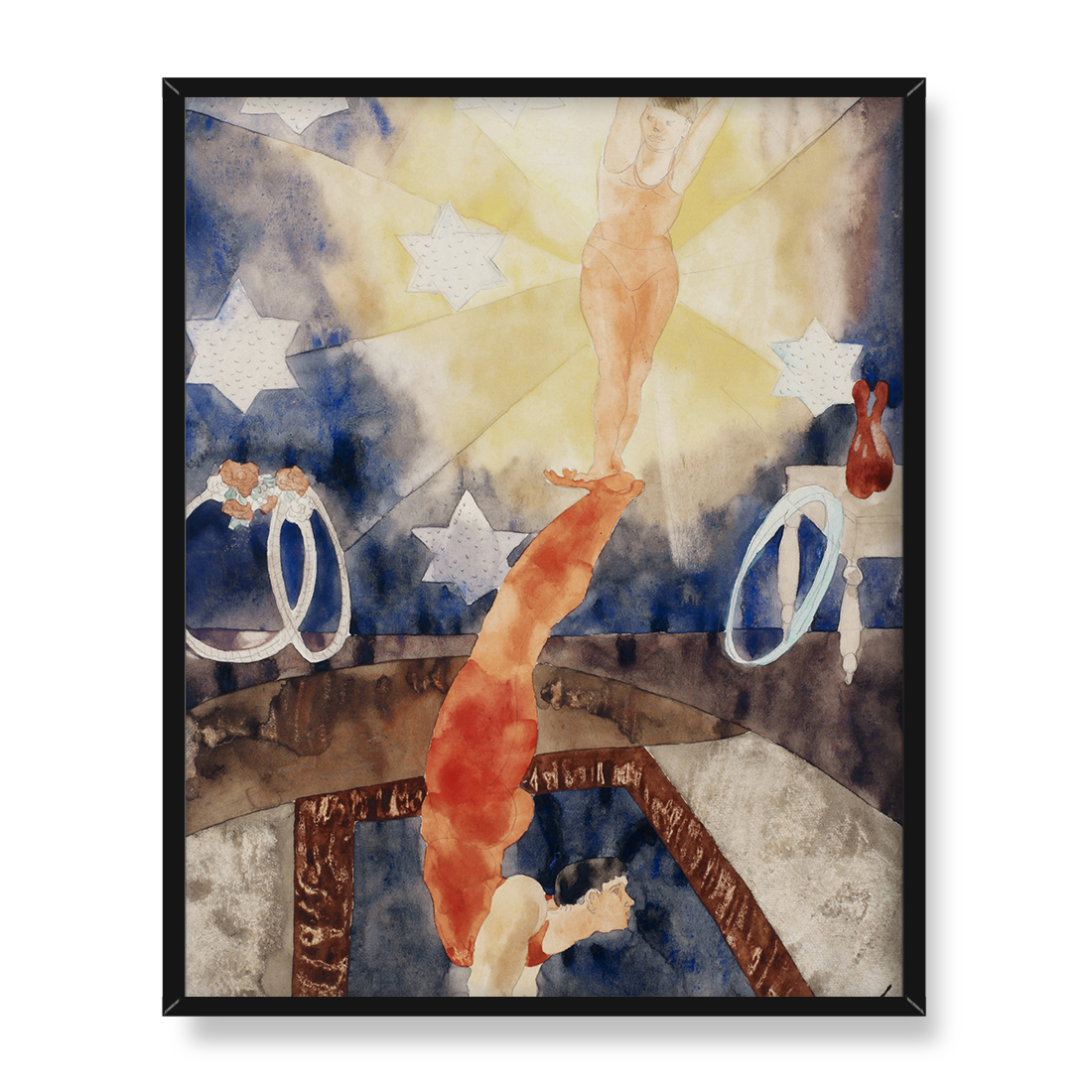 Charles Demuth Dwaj akrobaci w czerwonych rajtuzach 40x50