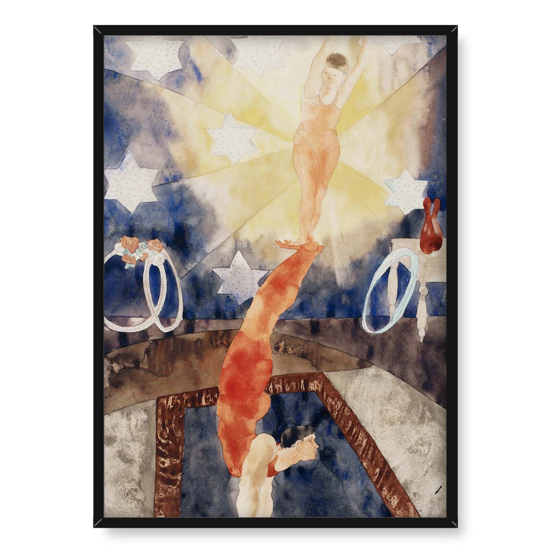 Charles Demuth Dwaj akrobaci w czerwonych rajtuzach 50x70