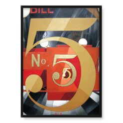 Charles Demuth Figura 5 w złocie 50×70