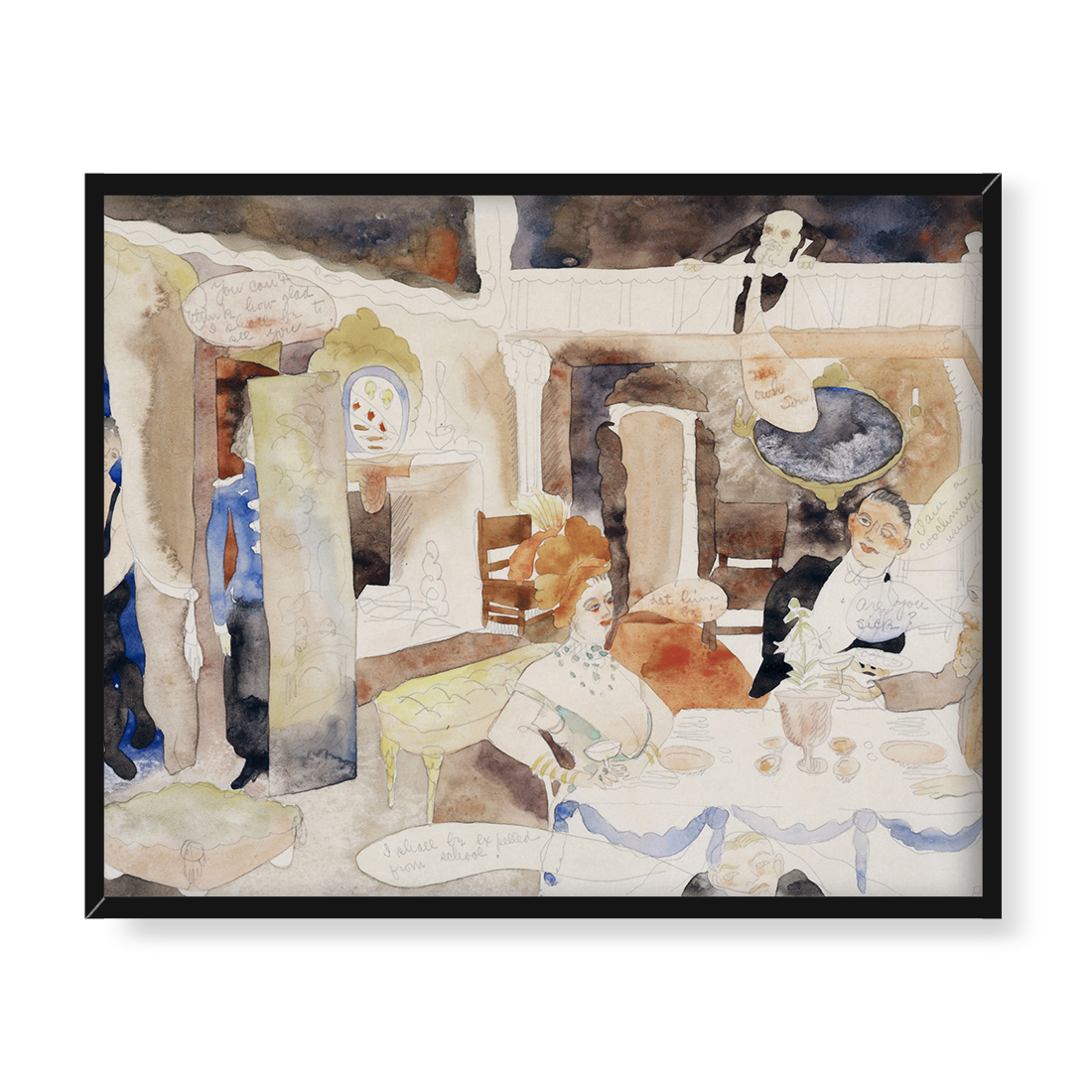 Charles Demuth Lulu i Alva Schon przy lunchu 50x40 w RAMIE