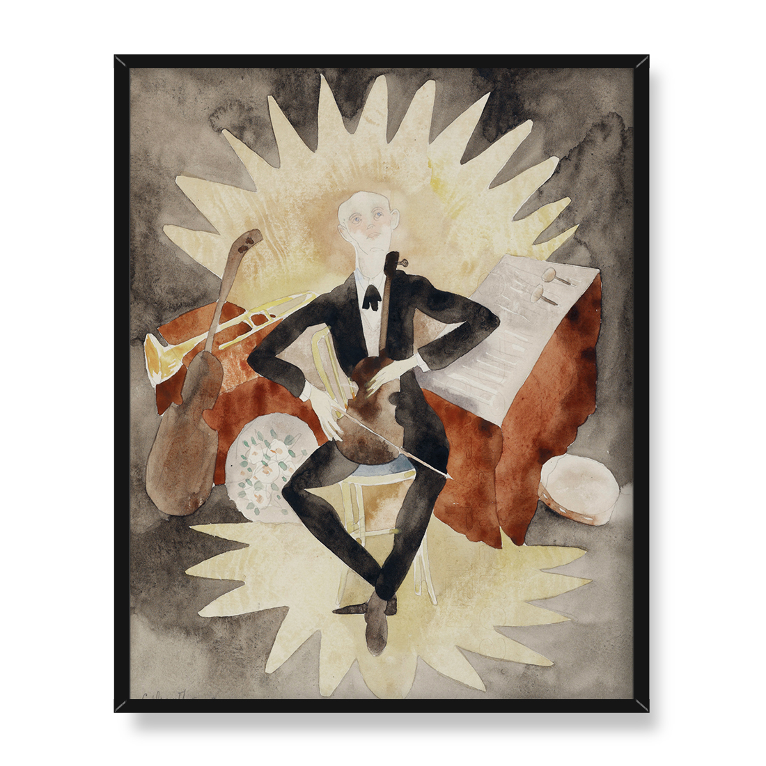 Charles Demuth Muzyk 40x50 w RAMIE