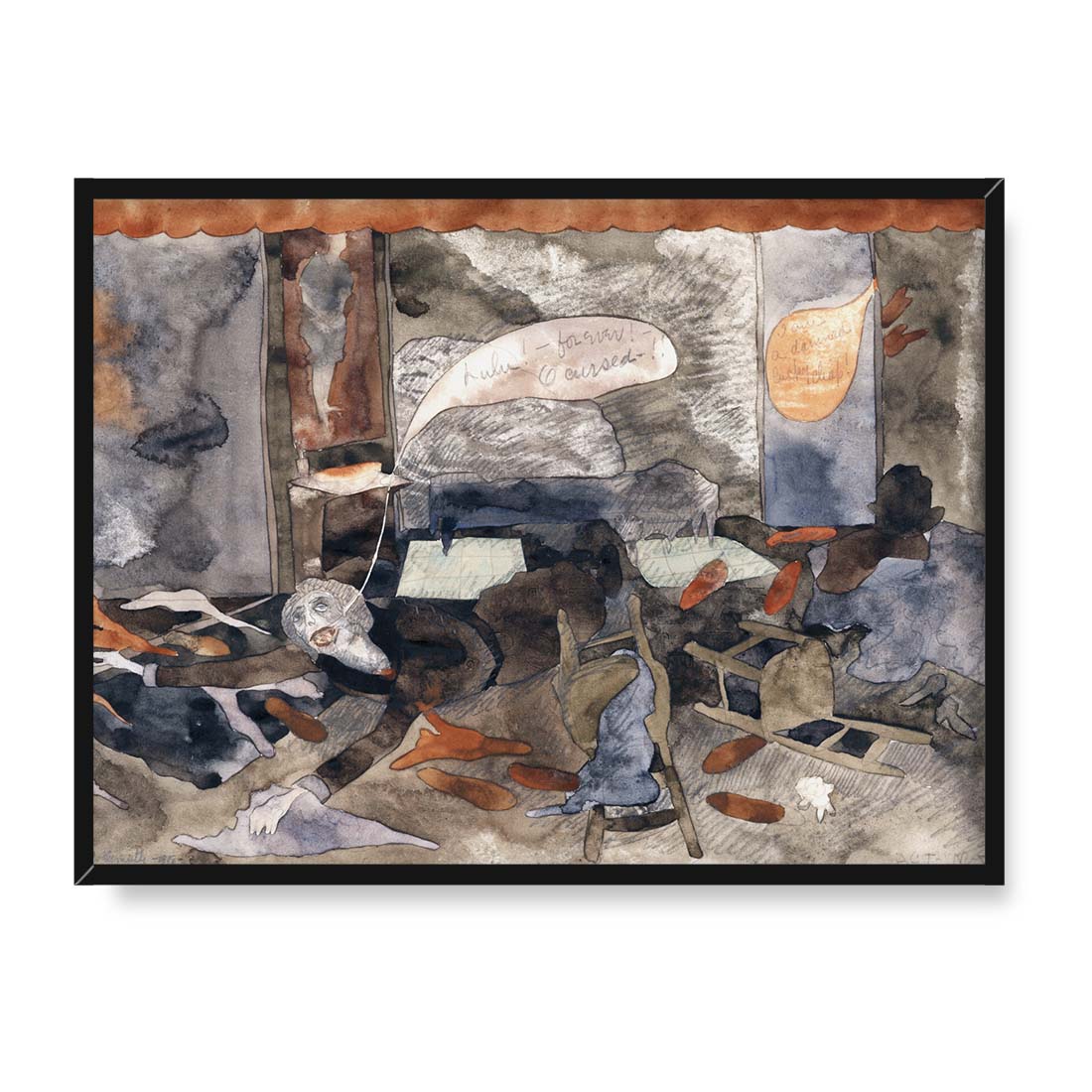 Charles Demuth Śmierć hrabiny Geschwitz 40x30