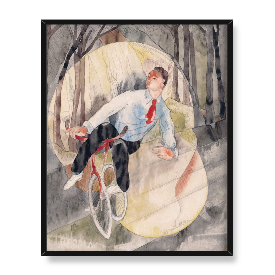 Charles Demuth W wodewilu rowerzysta 40x50 w RAMIE