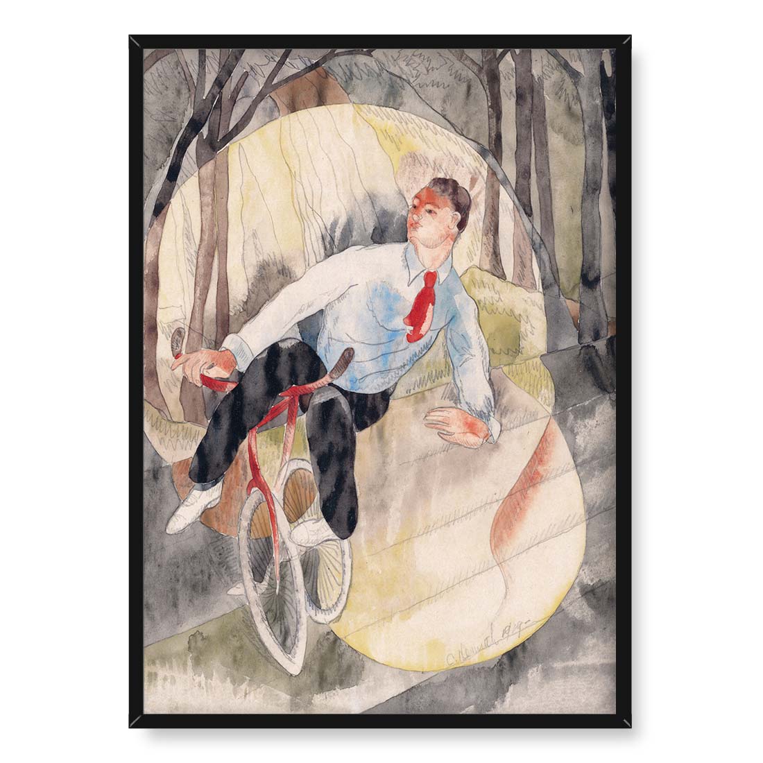 Charles Demuth W wodewilu rowerzysta 50x70