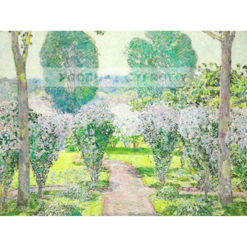 Childe Hassam Kwiaty prawoślazu Altheas — produkt cyfrowy do pobrania