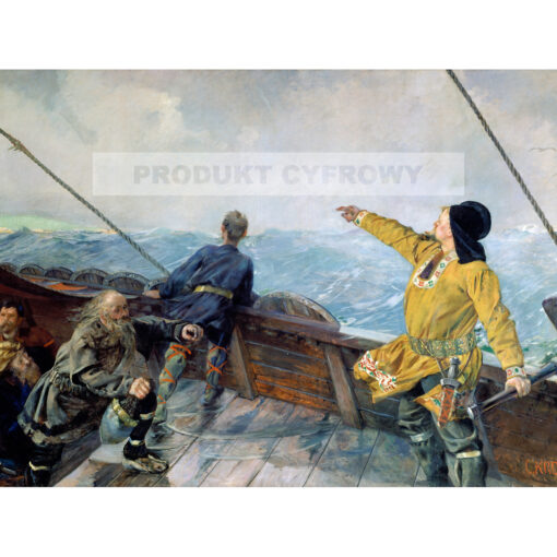 Christian Krohg Leiv Eirikson odkrywa Amerykę — produkt cyfrowy do pobrania