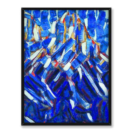 Christian Rohlfs Abstrakcja Błękitna góra 30x40