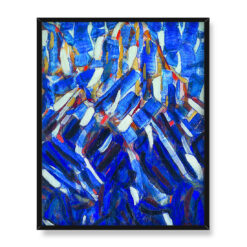 Christian Rohlfs Abstrakcja Błękitna góra 40×50