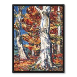 Christian Rohlfs Białe brzozy jesienią 30×40