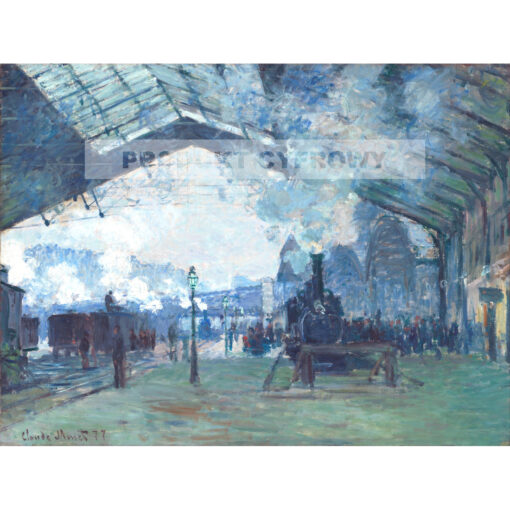 Claude Monet Dworzec Saint-Lazare przyjazd pociągu z Normandii — produkt cyfrowy do pobrania