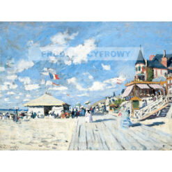 Claude Monet Hotel i plaża w Trouville — produkt cyfrowy do pobrania