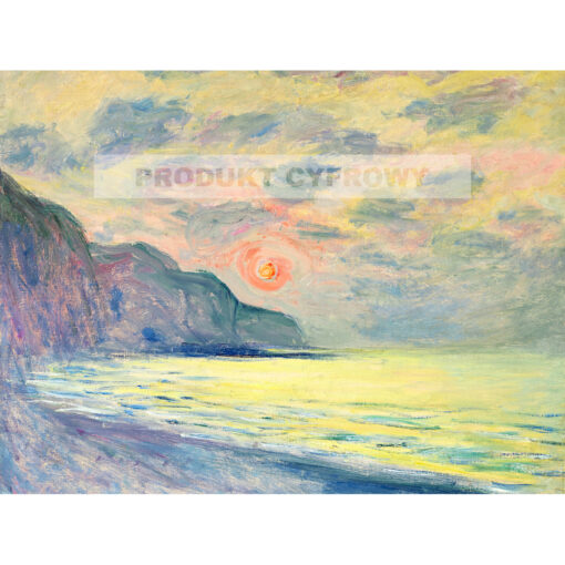 Claude Monet Soleil couchant Zachód słońca Pourville — produkt cyfrowy do pobrania