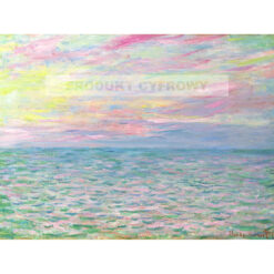 Claude Monet Zachód słońca nad morzem Pourville — produkt cyfrowy do pobrania