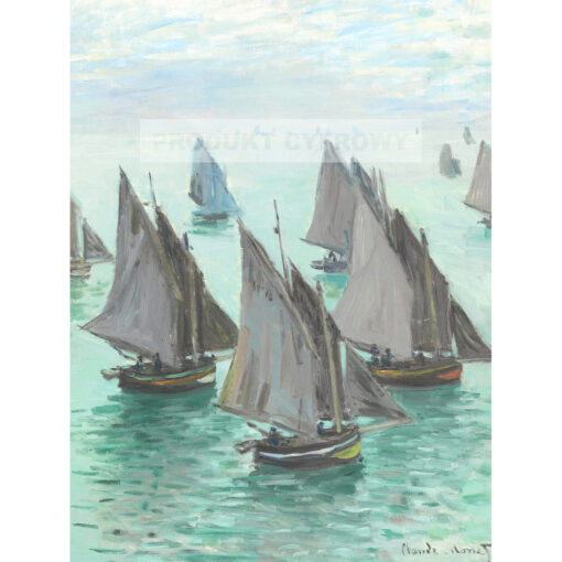 Claude Monet Żaglówki na spokojnym morzu — produkt cyfrowy do pobrania