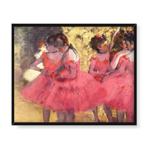 Edgar Degas Baleriny w kolorze różowym 2 50x40 w RAMIE
