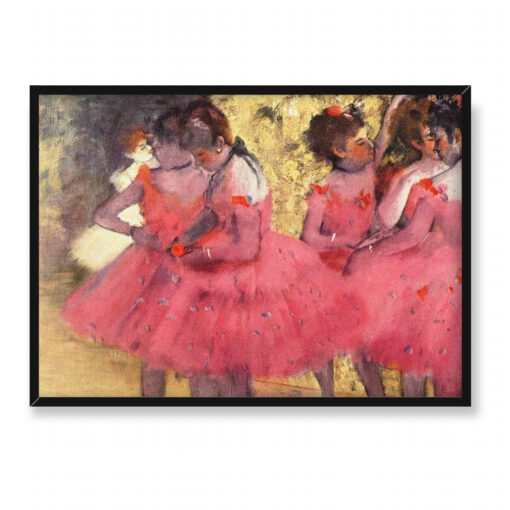 Edgar Degas Baleriny w kolorze różowym 2 70x50
