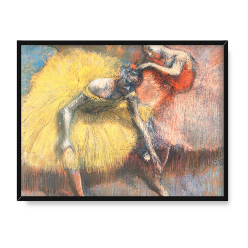 Edgar Degas Dwie tancerki żółta i różowa 40x30 w RAMIE