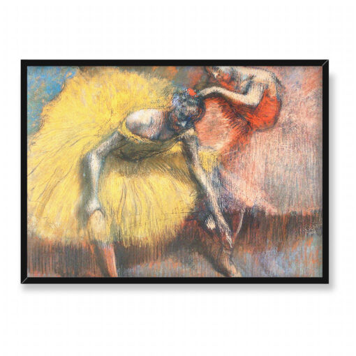 Edgar Degas Dwie tancerki żółta i różowa 70x50