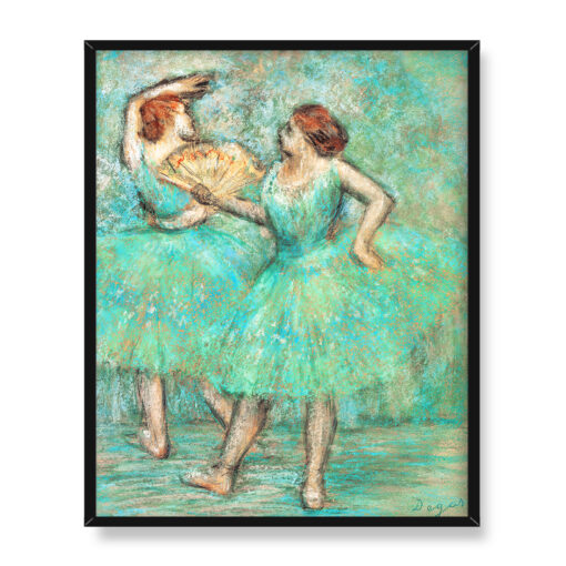 Edgar Degas Dwie zielone tancerki 40x50 w RAMIE