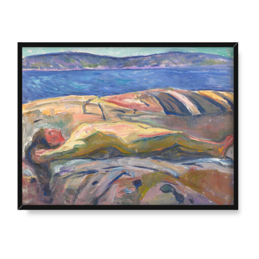 Edvard Munch Akt leżący na skałach 40x30