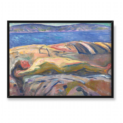 Edvard Munch Akt leżący na skałach 70x50