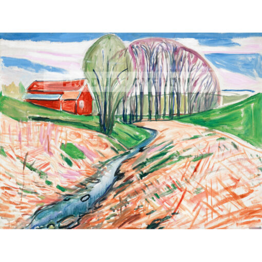 Edvard Munch Czerwony dom — produkt cyfrowy do pobrania