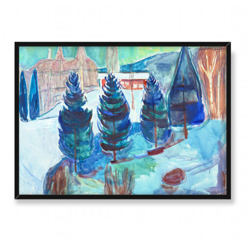 Edvard Munch Czerwony dom 70x50