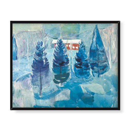 Edvard Munch Czerwony dom i świerki 2 50x40