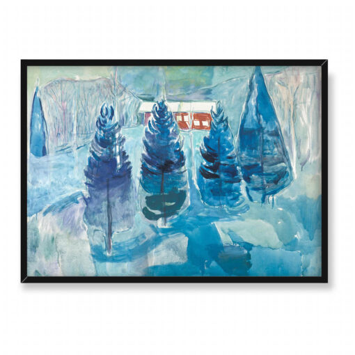 Edvard Munch Czerwony dom i świerki 2 70x50