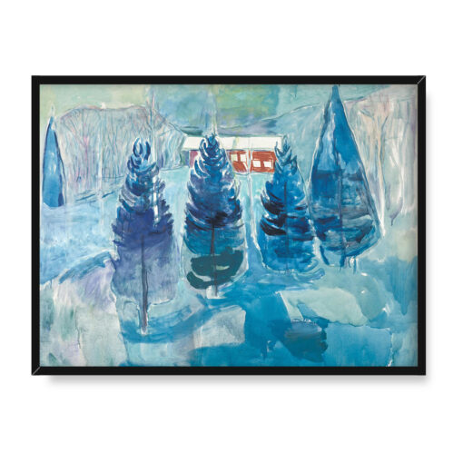 Edvard Munch Czerwony dom i świerki 40x30