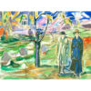 Edvard Munch Dwie kobiety w ogrodzie — produkt cyfrowy do pobrania