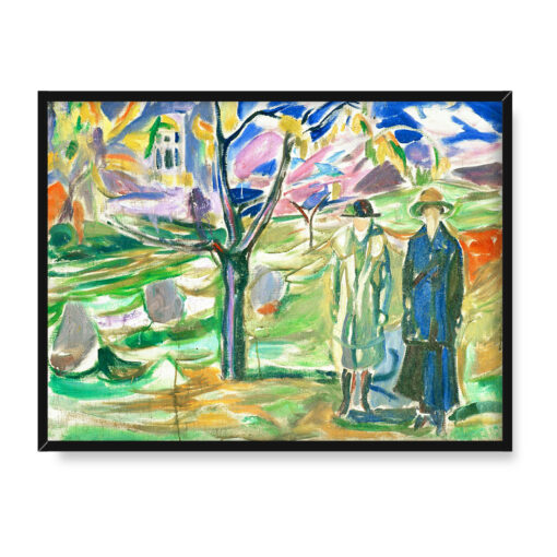 Edvard Munch Dwie kobiety w ogrodzie 40x30