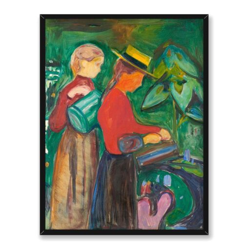 Edvard Munch Dziewczęta podlewające kwiaty 30x40