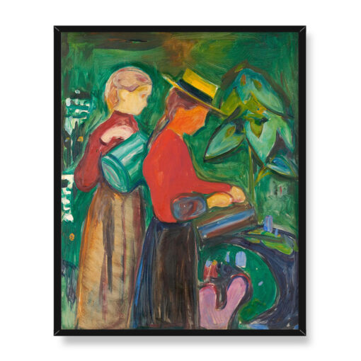 Edvard Munch Dziewczęta podlewające kwiaty 40x50