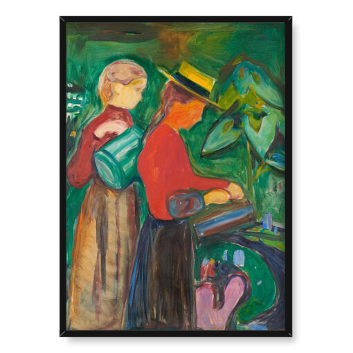 Edvard Munch Dziewczęta podlewające kwiaty 50x70