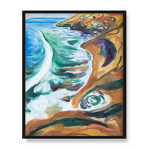 Edvard Munch Fale rozbijające się o skały 40x50