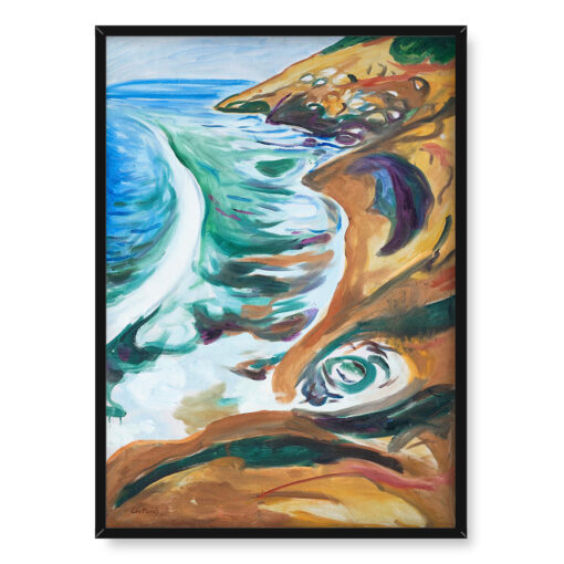 Edvard Munch Fale rozbijające się o skały 50x70