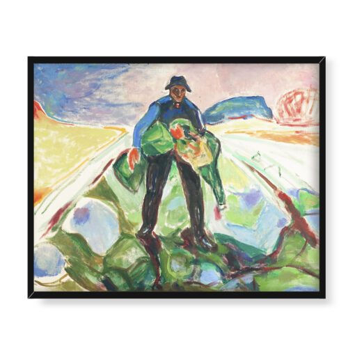 Edvard Munch Mężczyzna w kapuścianym polu 50x40 w RAMIE