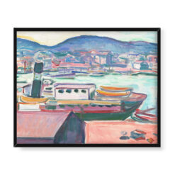 Edvard Munch Port w Bergen 50×40