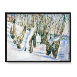 Edvard Munch Poszarpane pnie w śniegu 40×30
