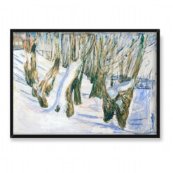 Edvard Munch Poszarpane pnie w śniegu 70×50