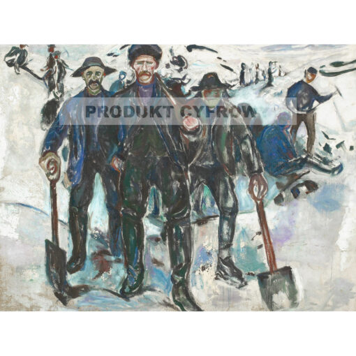 Edvard Munch Robotnicy w śniegu — produkt cyfrowy do pobrania