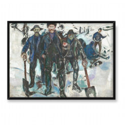 Edvard Munch Robotnicy w śniegu 70×50