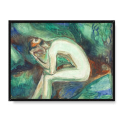 Edvard Munch Siedzący męski akt w lesie 40×30