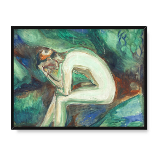 Edvard Munch Siedzący męski akt w lesie 40x30