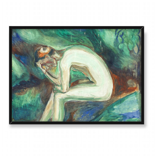 Edvard Munch Siedzący męski akt w lesie 70x50